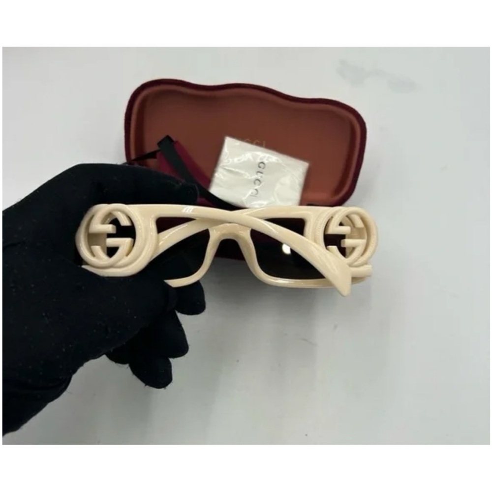 Women's Gucci oversized square acetate sunglasses GG1326S made in Italy - Picture 4 of 4